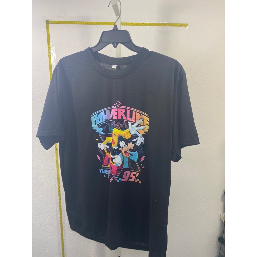 Disney A Goofy Movie Powerline Stand Out‎ Tour 95 Graphic T-Shirt Black XXL